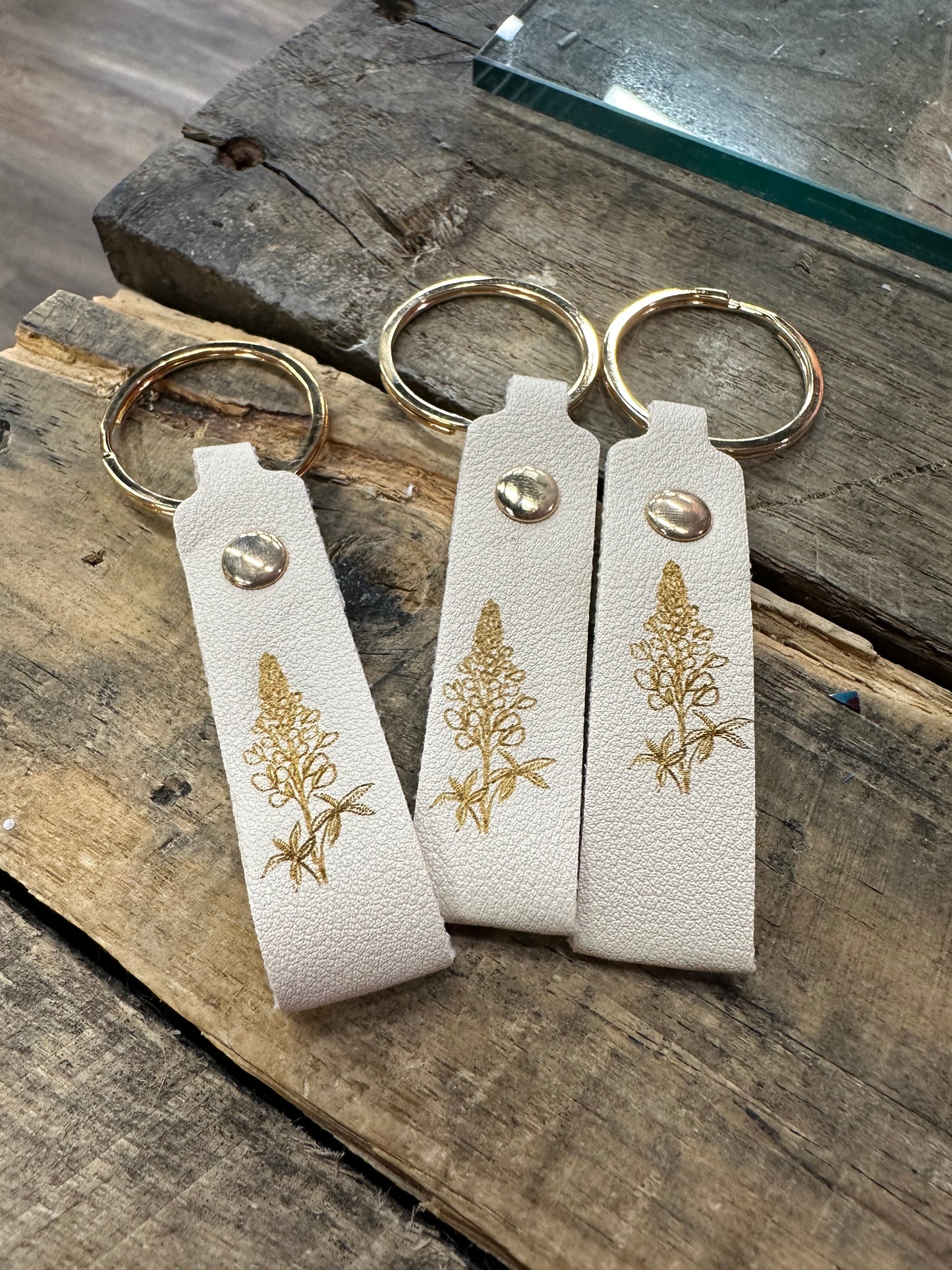 Engraved Lupine Keychain