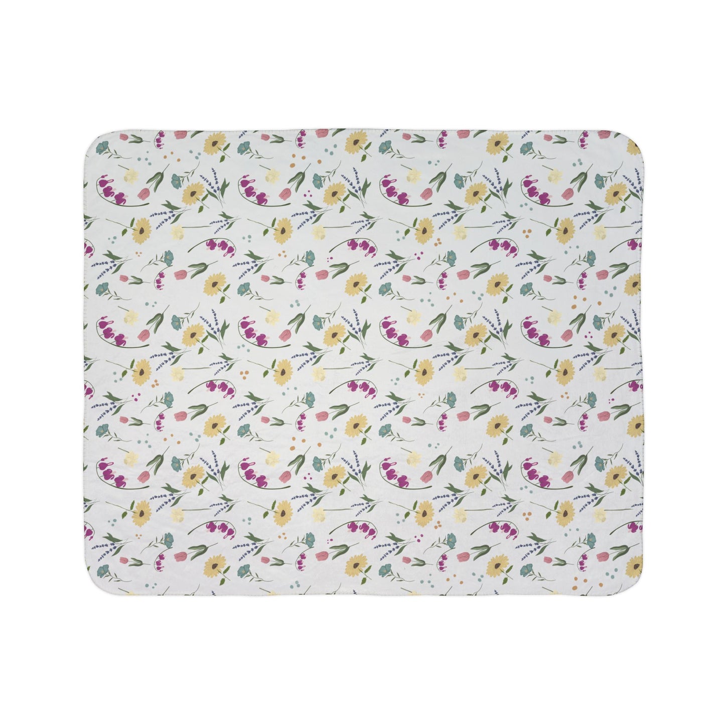 Sherpa Blanket - Bleeding Hearts Design