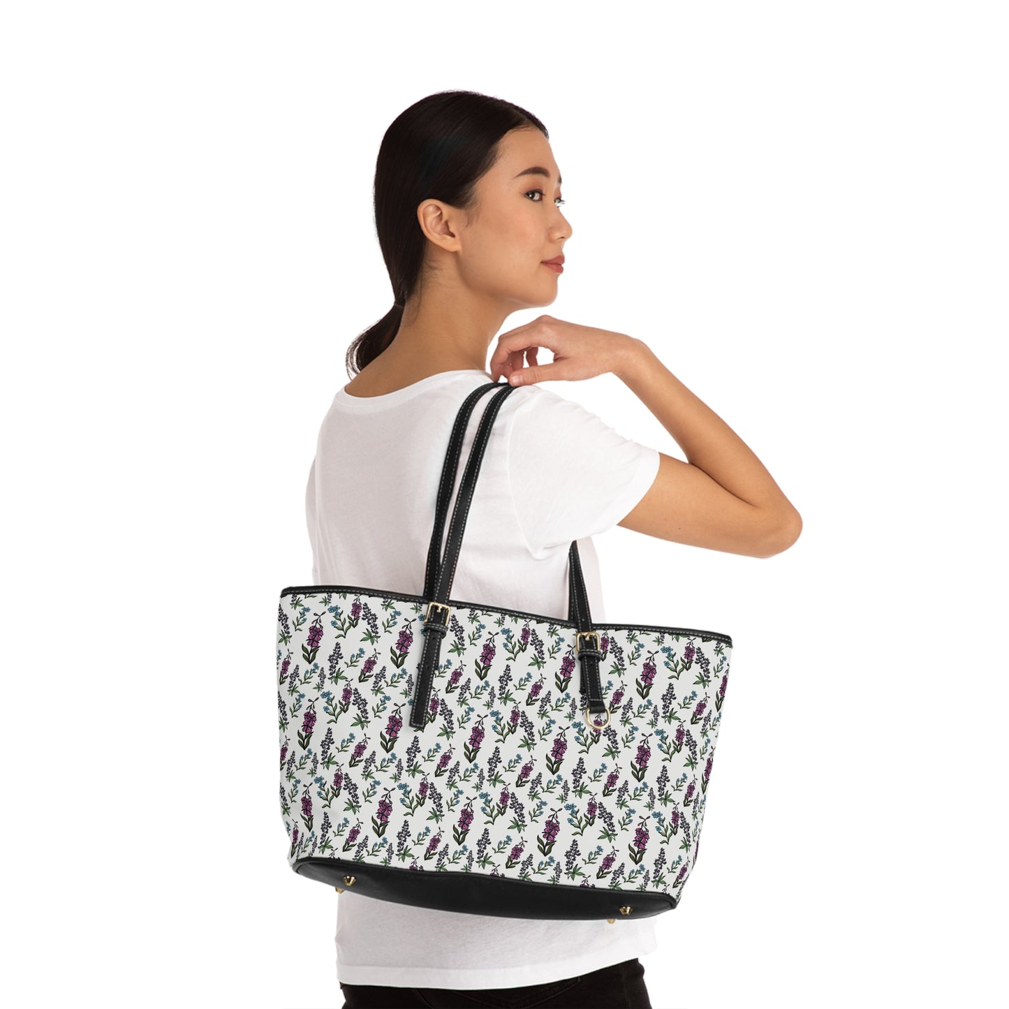 Alaskan Wildflower Leather Purse