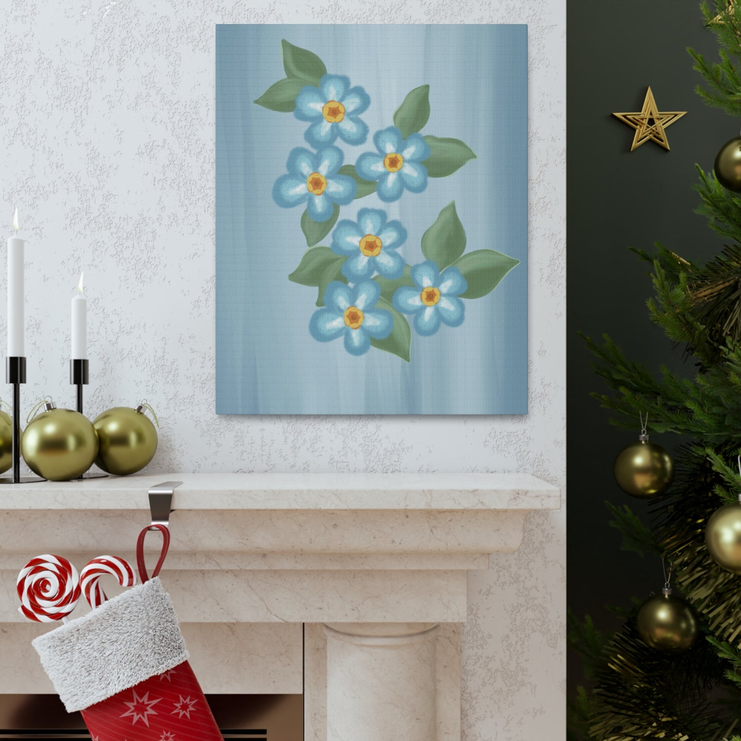 Forget Me Not Canvas Wall Art