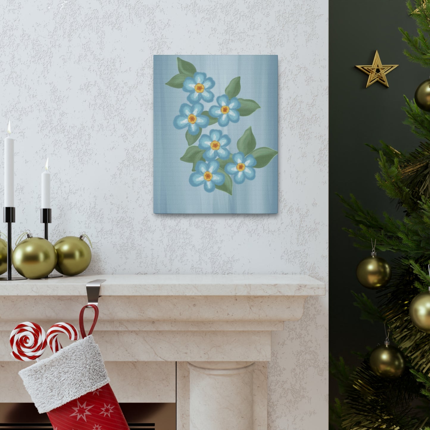 Forget Me Not Canvas Wall Art