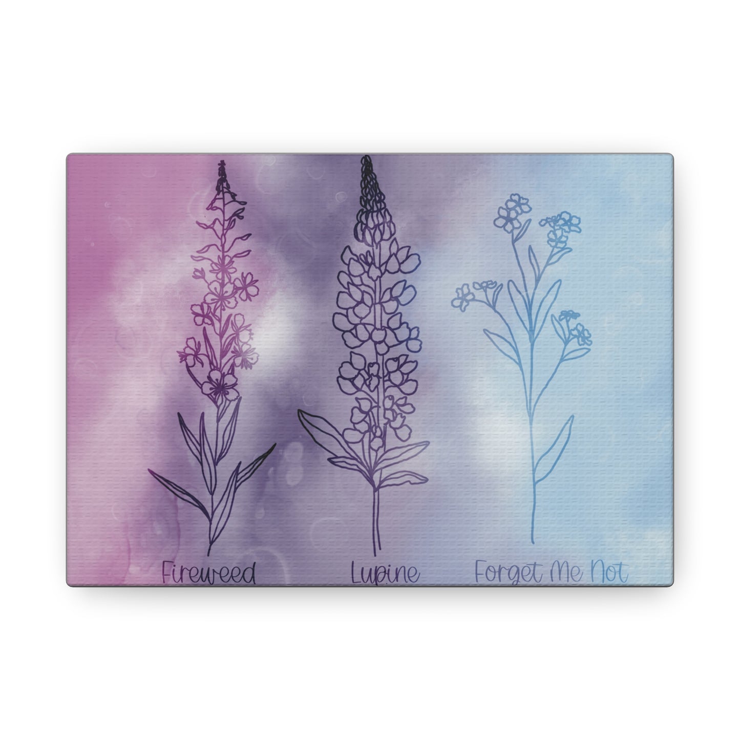 Watercolor Wildflowers Canvas