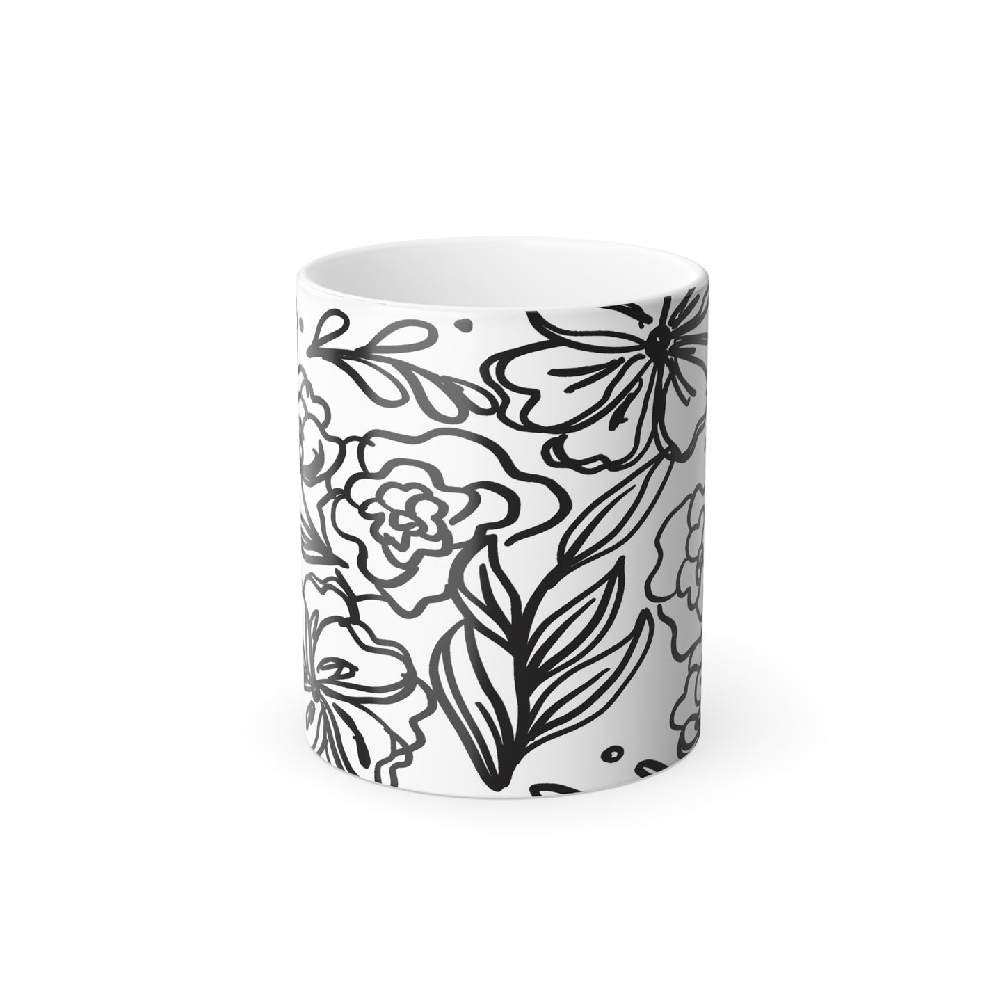 Color Changing, Floral Mug, 11oz
