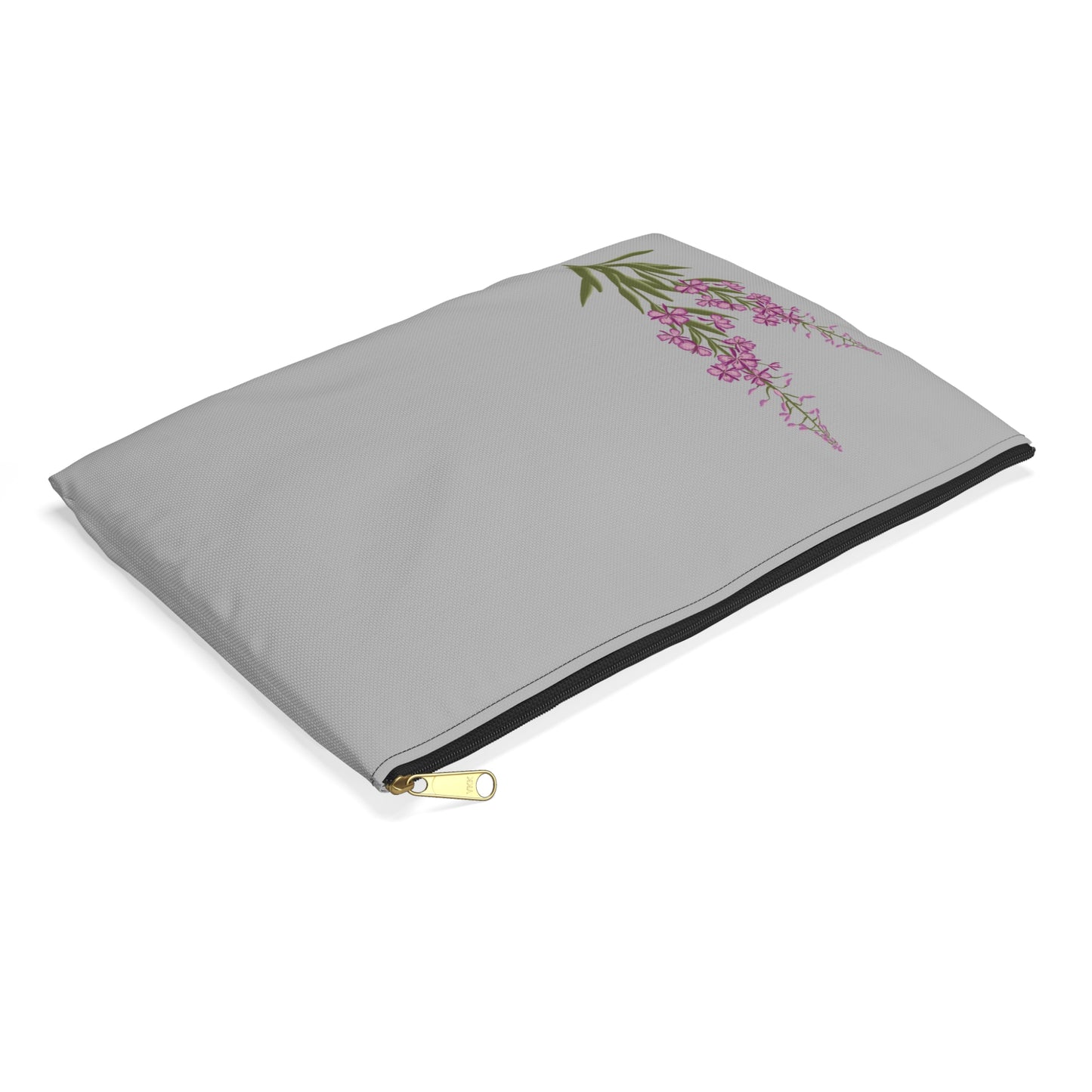 Grey Fireweed Zipper Bag