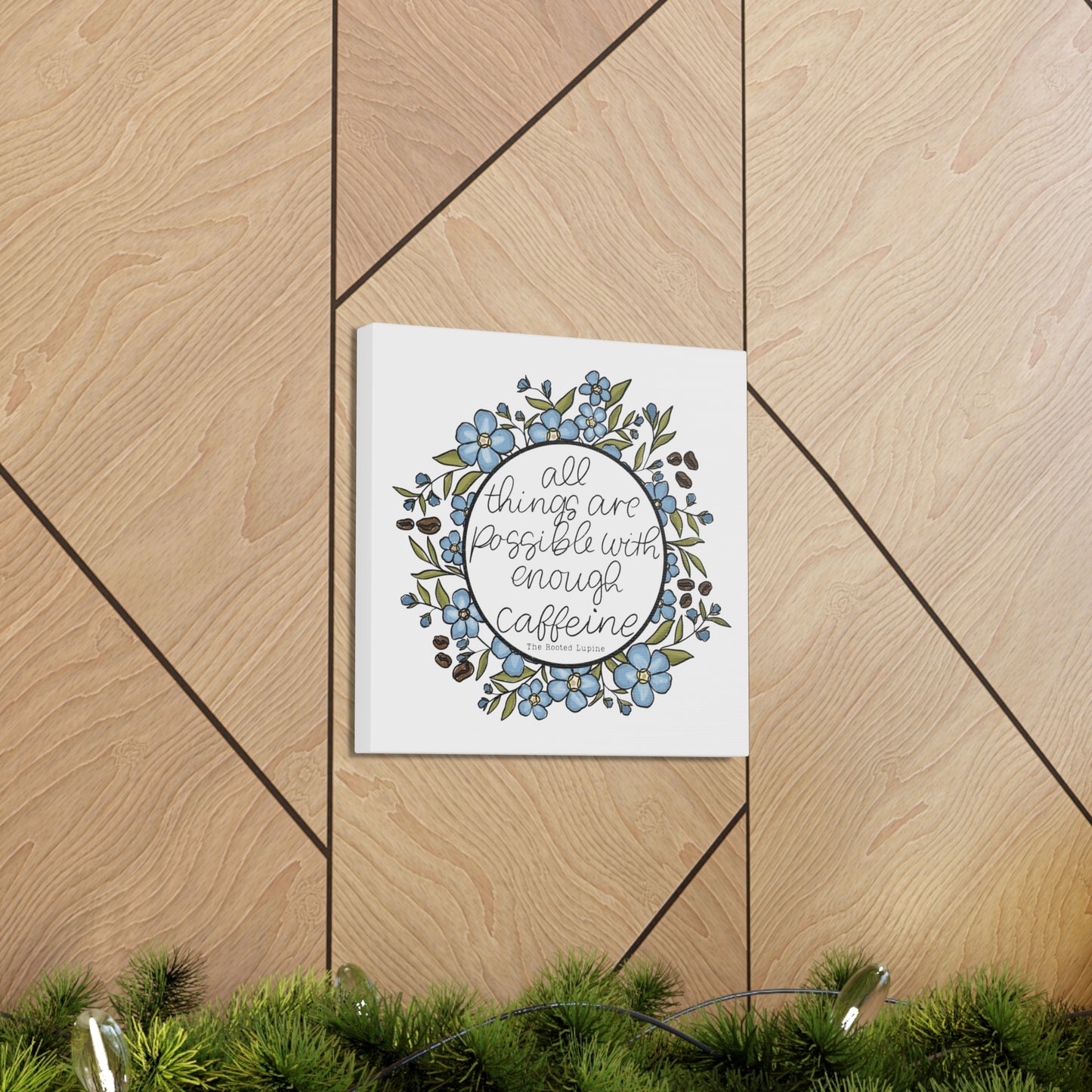 Forget Me Not Caffeine Canvas Wall Art