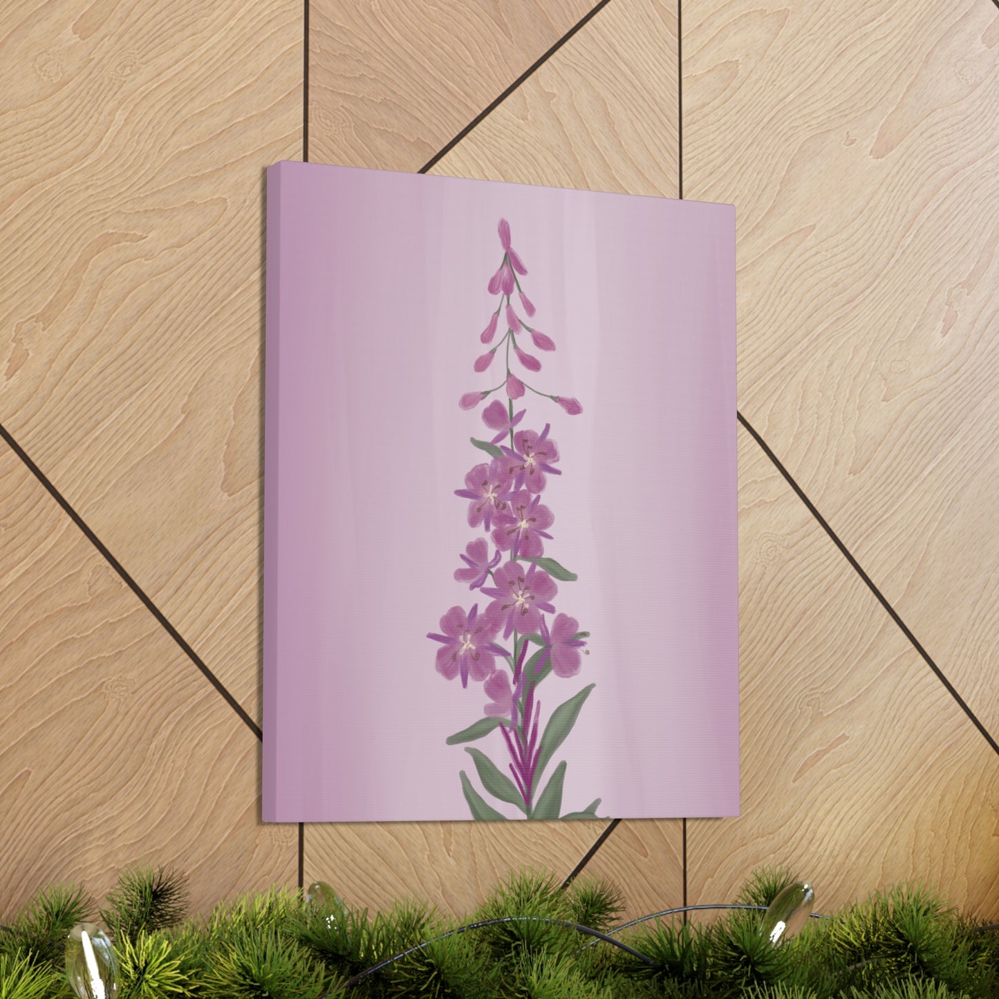 Alaskan Fireweed Canvas Wall Art