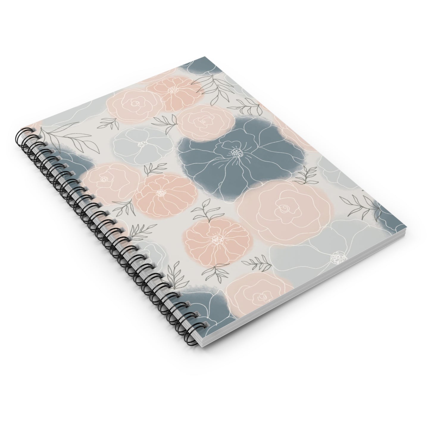 Floral Spiral Notebook - Ruled Line