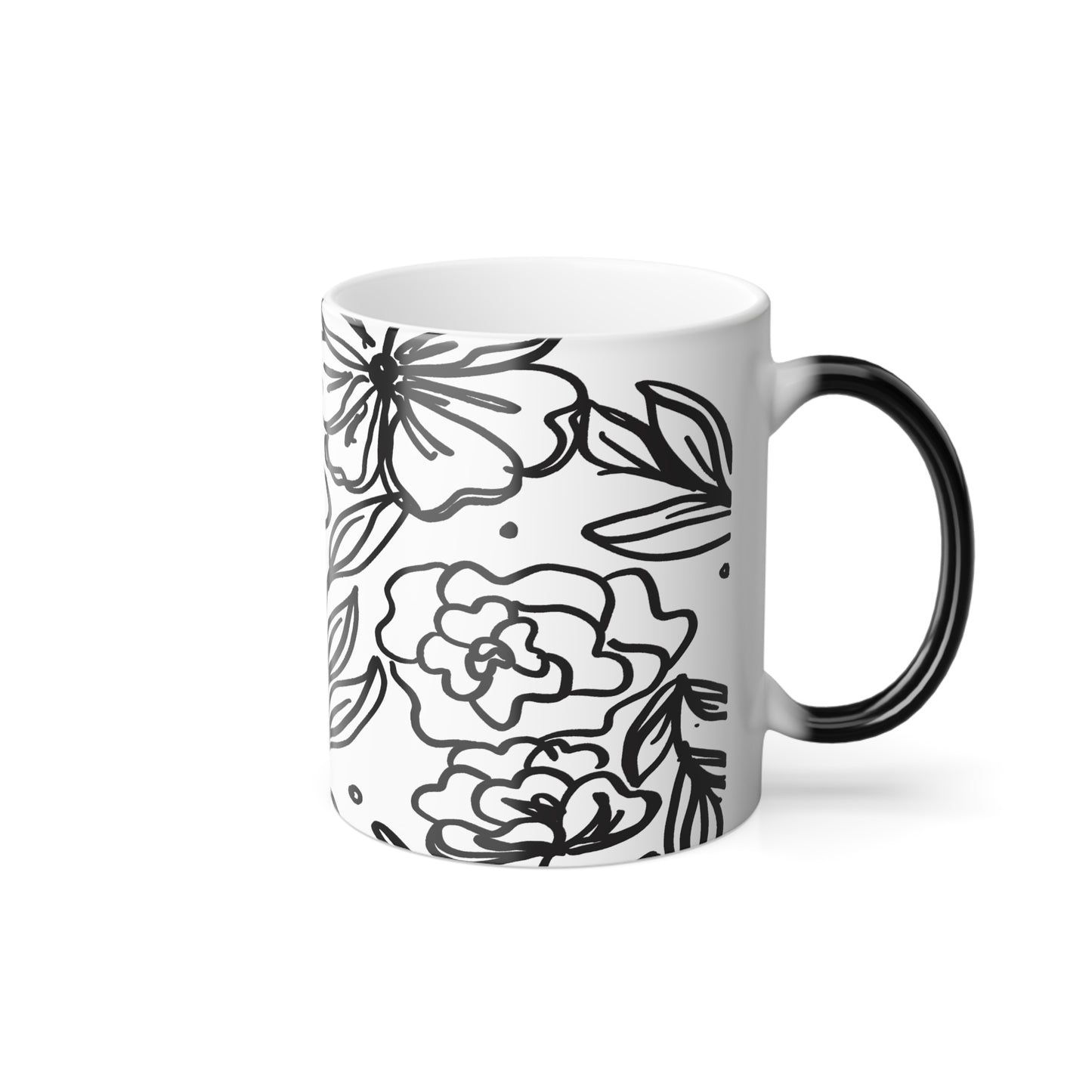 Color Changing, Floral Mug, 11oz