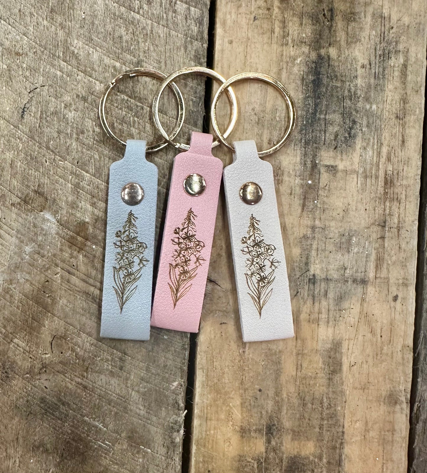Fireweed Engraved Keychain
