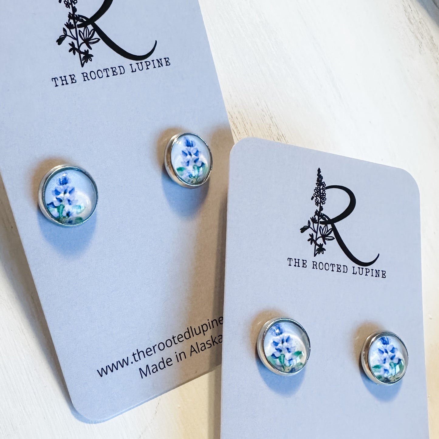 Lupine Floral, Stud Earrings