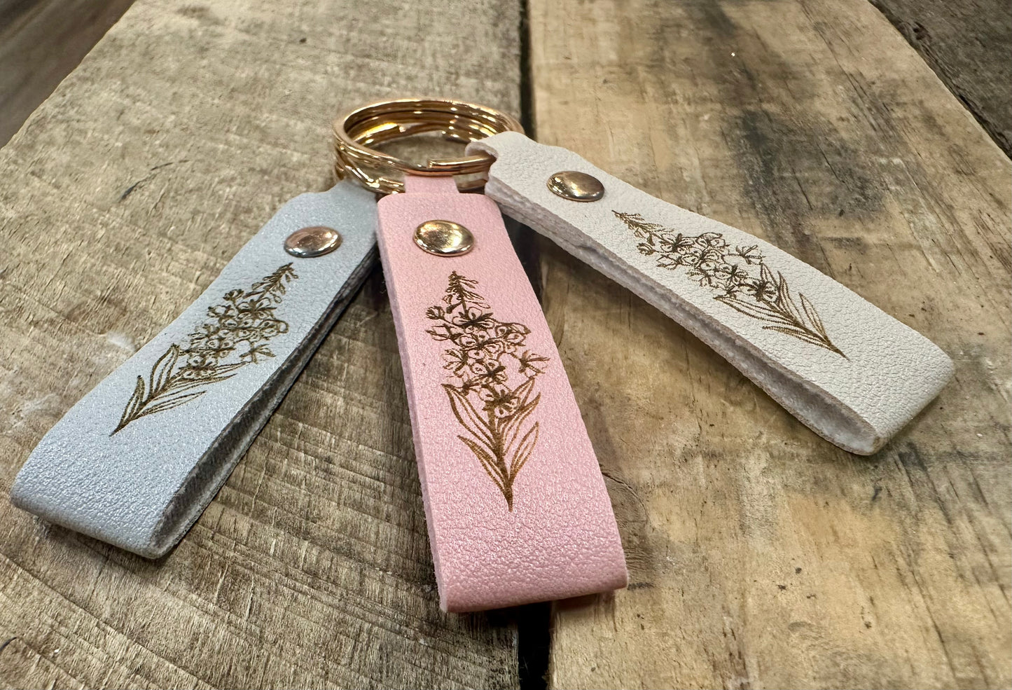 Fireweed Engraved Keychain