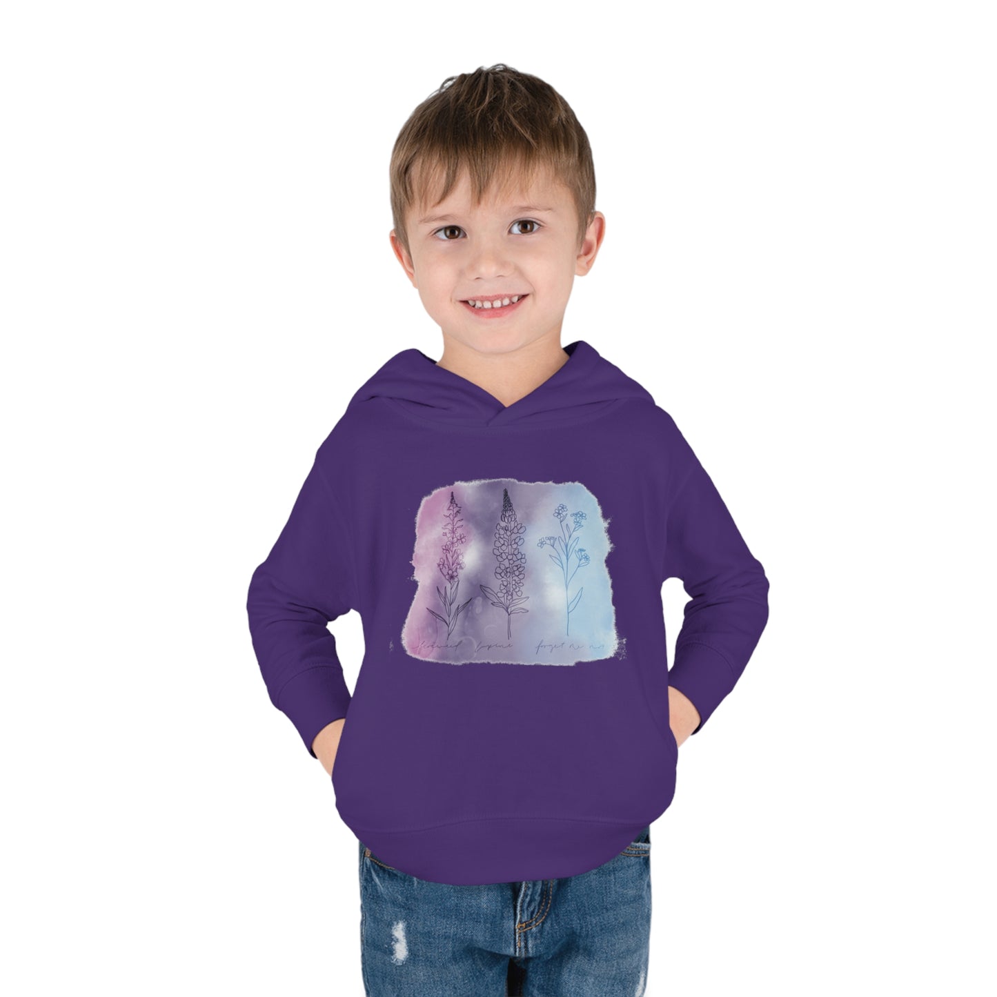 Alaskan wildflower Toddler Pullover Fleece Hoodie
