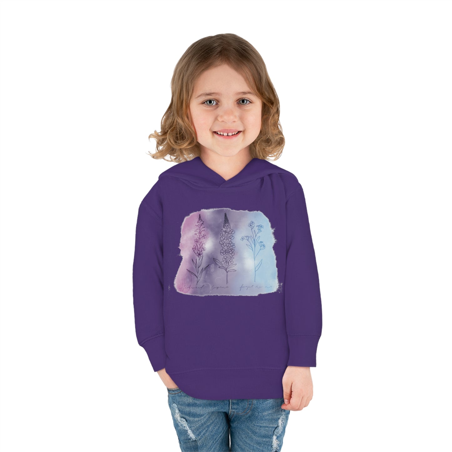 Alaskan wildflower Toddler Pullover Fleece Hoodie