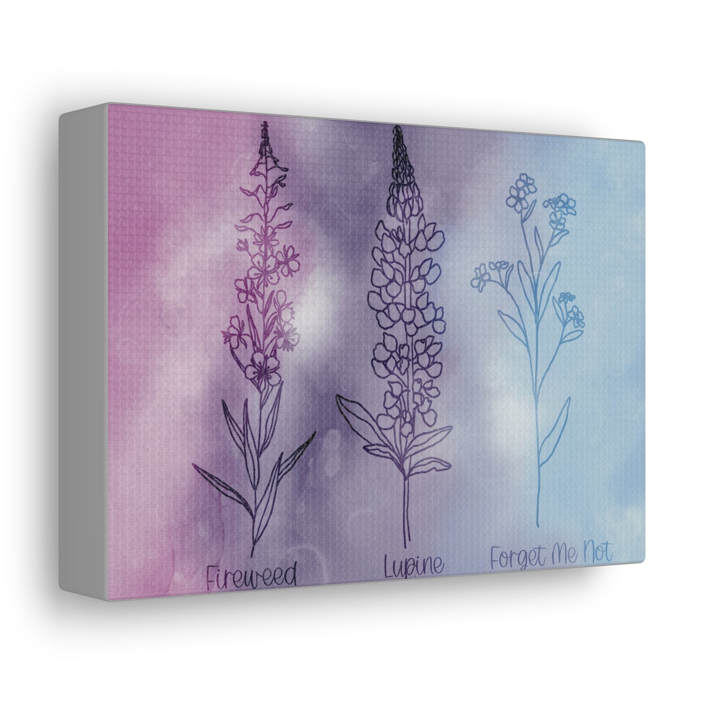 Watercolor Wildflowers Canvas