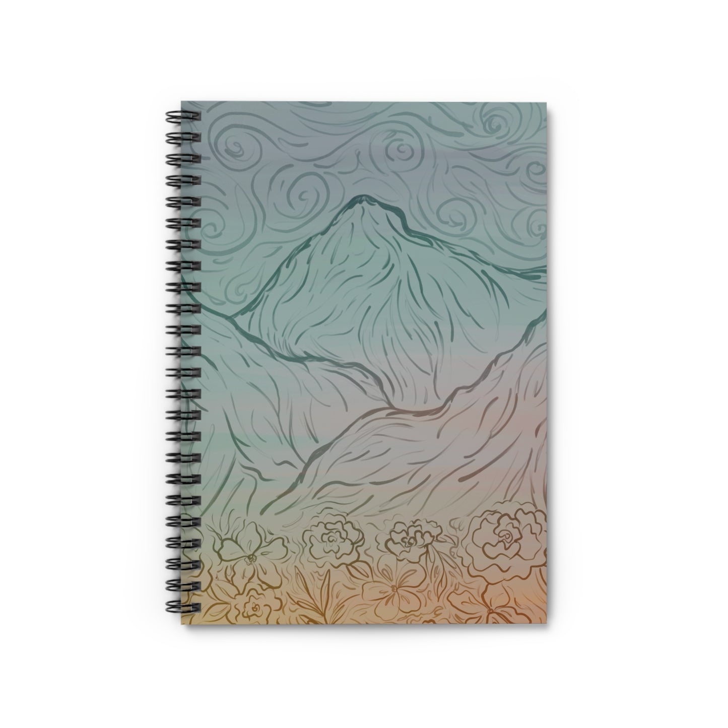 Ombré mountain notebook