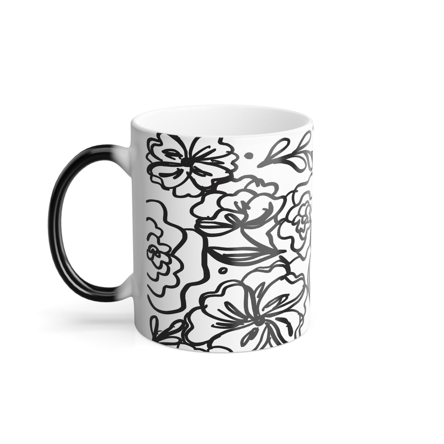 Color Changing, Floral Mug, 11oz