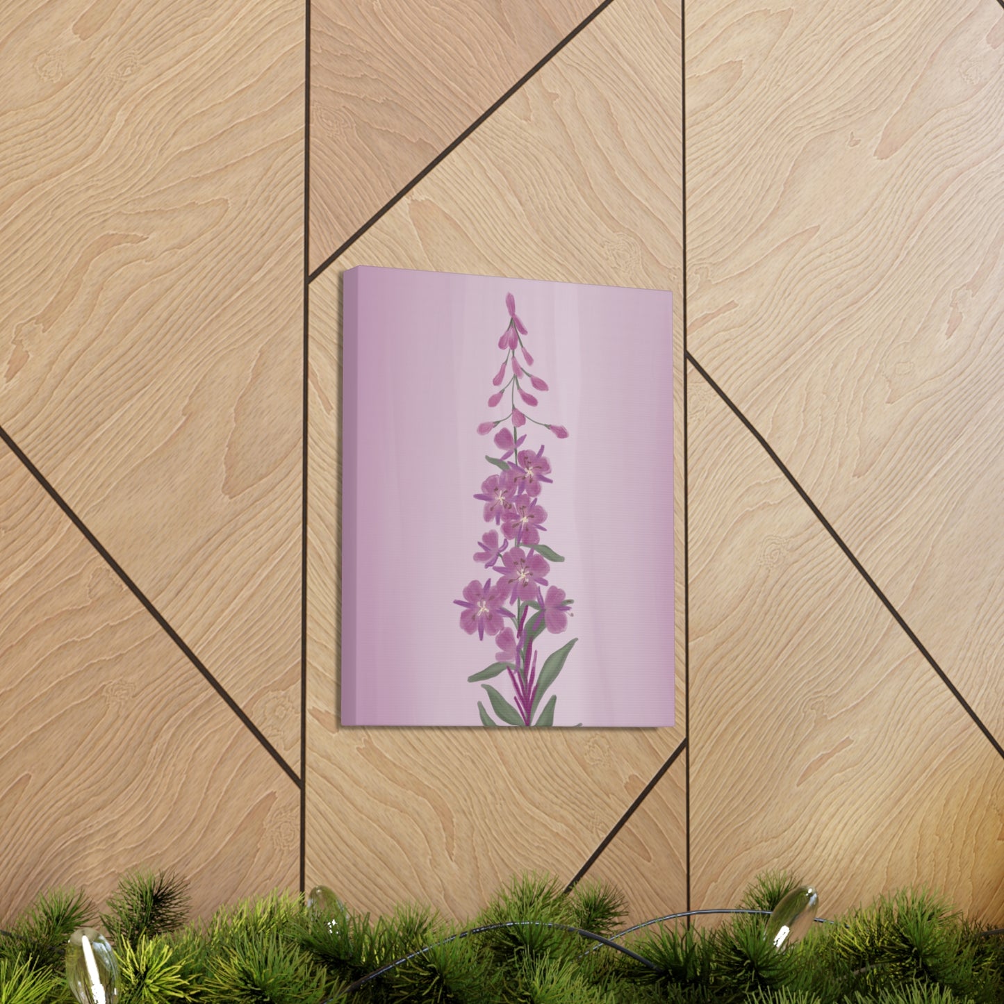 Alaskan Fireweed Canvas Wall Art