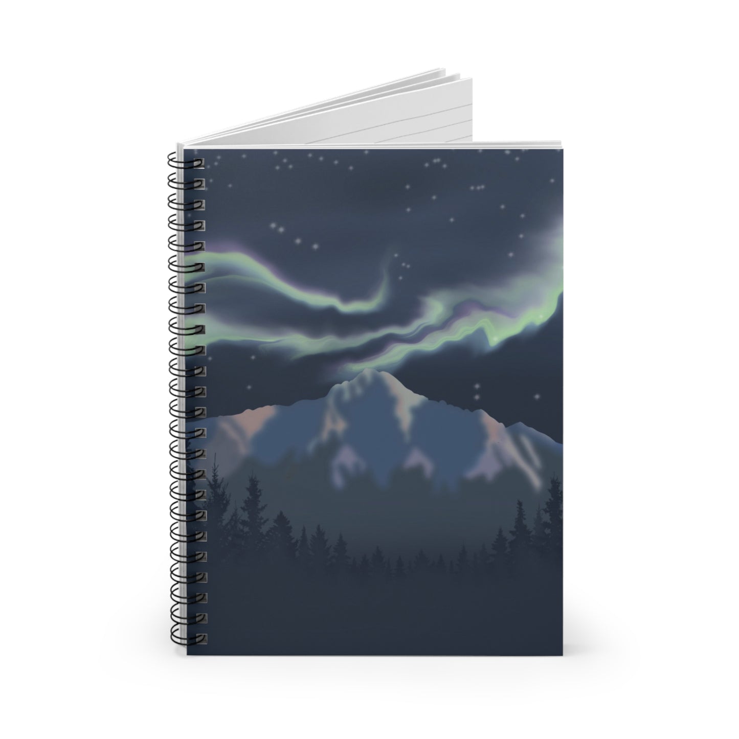 Northern Lights Spiral Notebook - Ruled Line