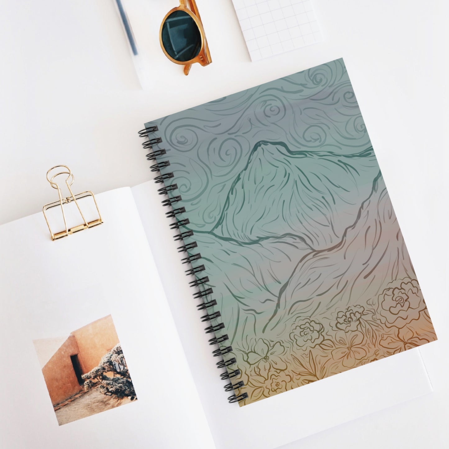 Ombré mountain notebook