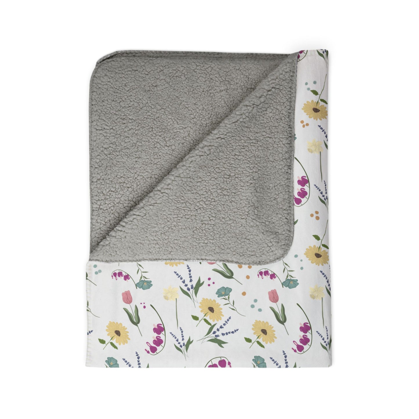 Sherpa Blanket - Bleeding Hearts Design