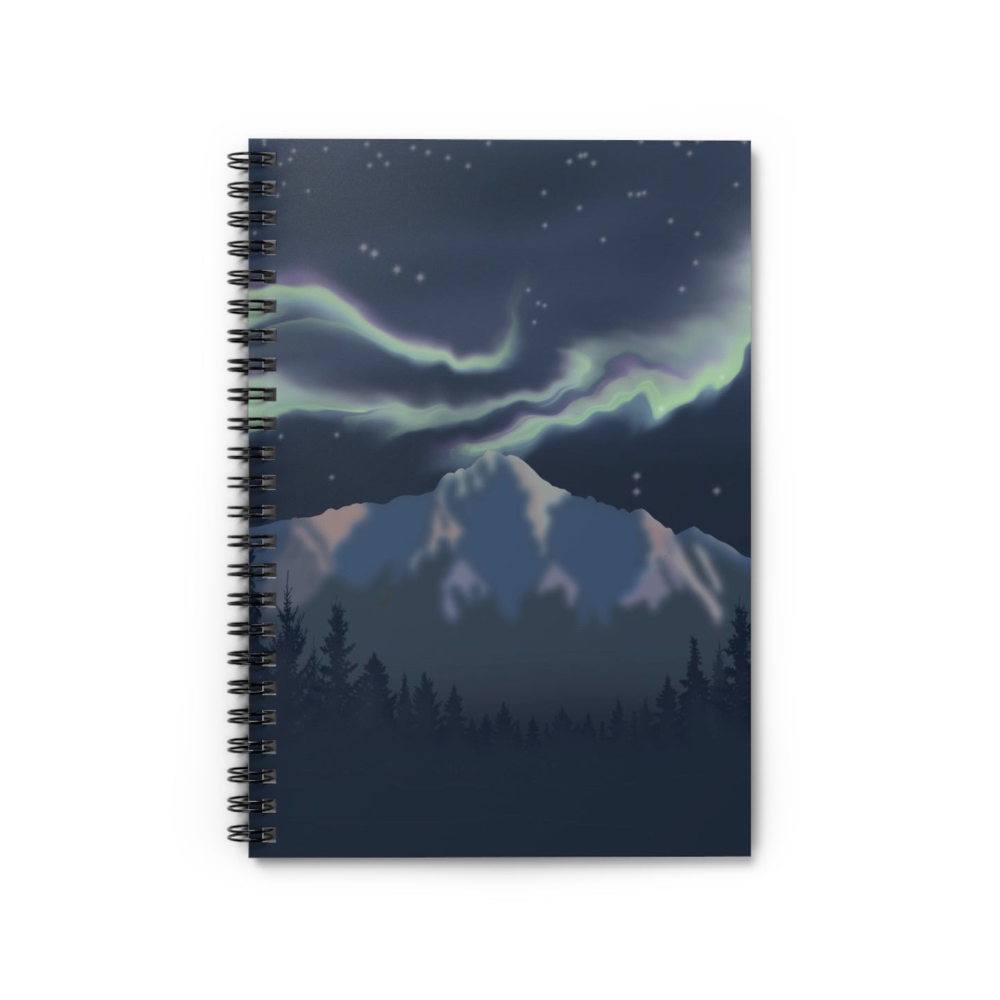 Northern Lights Spiral Notebook - Ruled Line