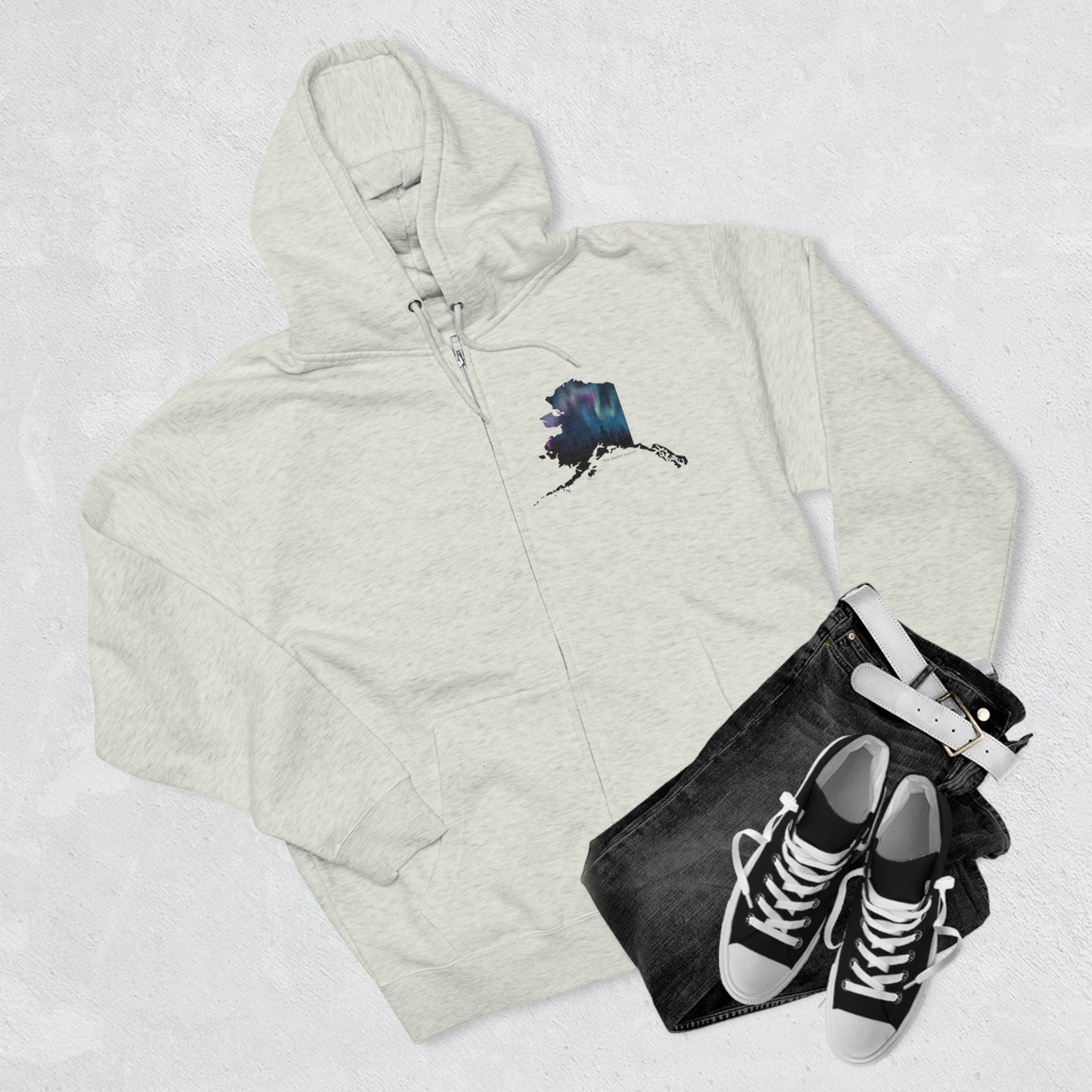 Northern lights state zip up