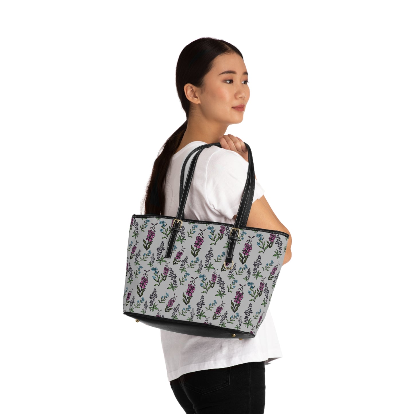 Alaskan Wildflower Leather Purse