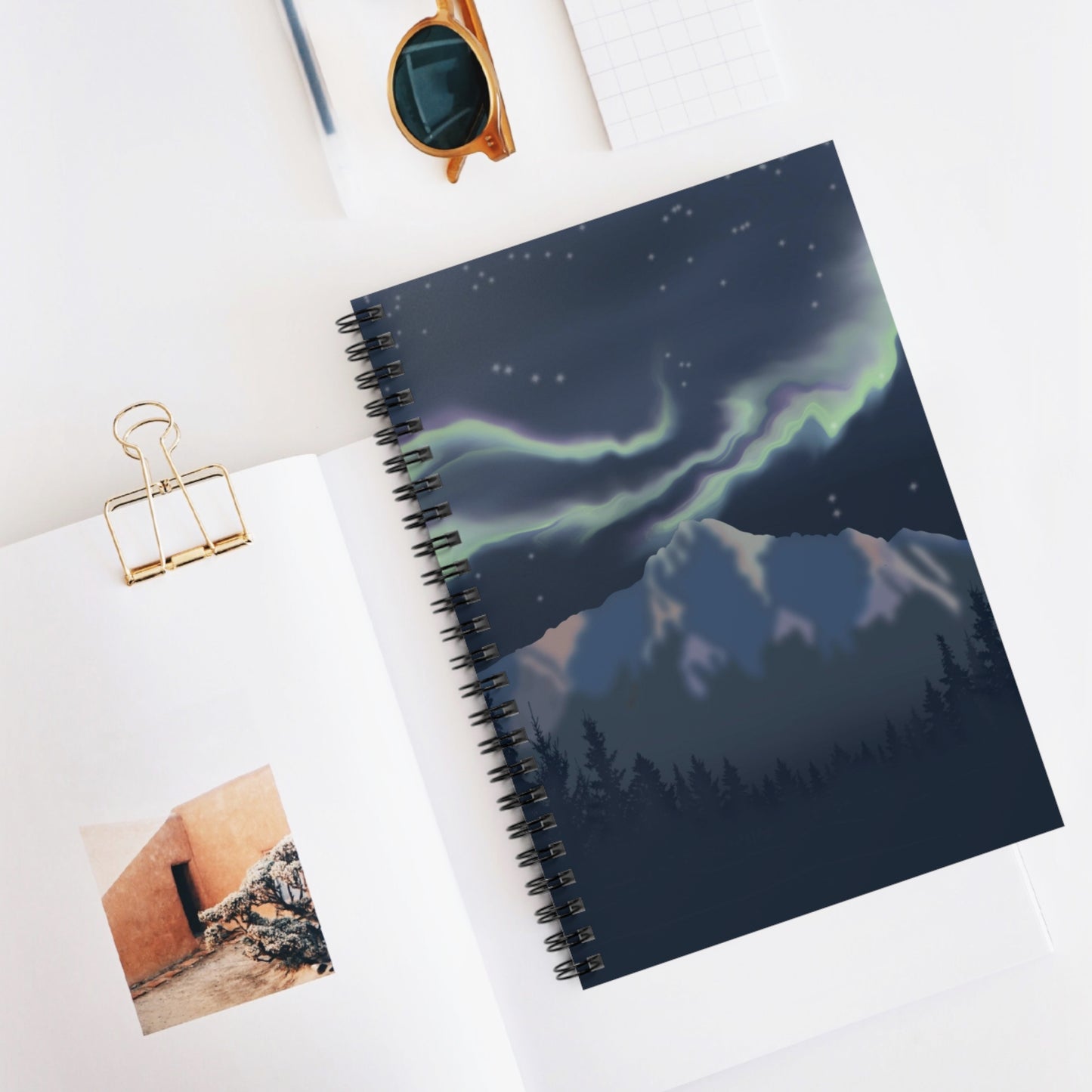 Northern Lights Spiral Notebook - Ruled Line