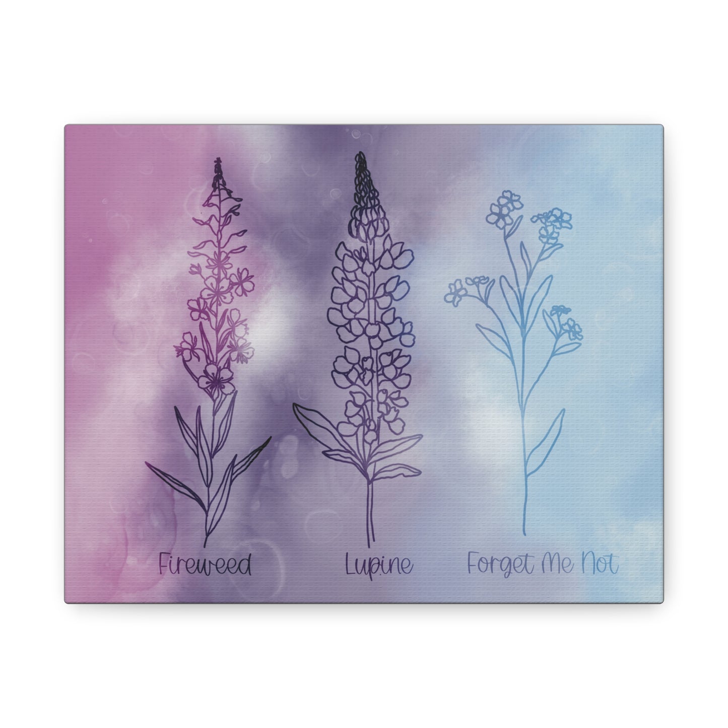 Watercolor Wildflowers Canvas