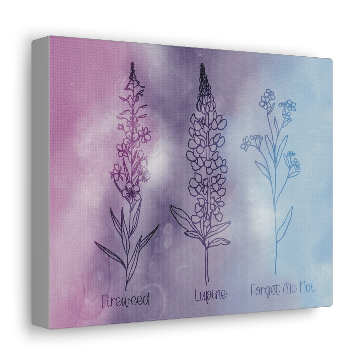 Watercolor Wildflowers Canvas