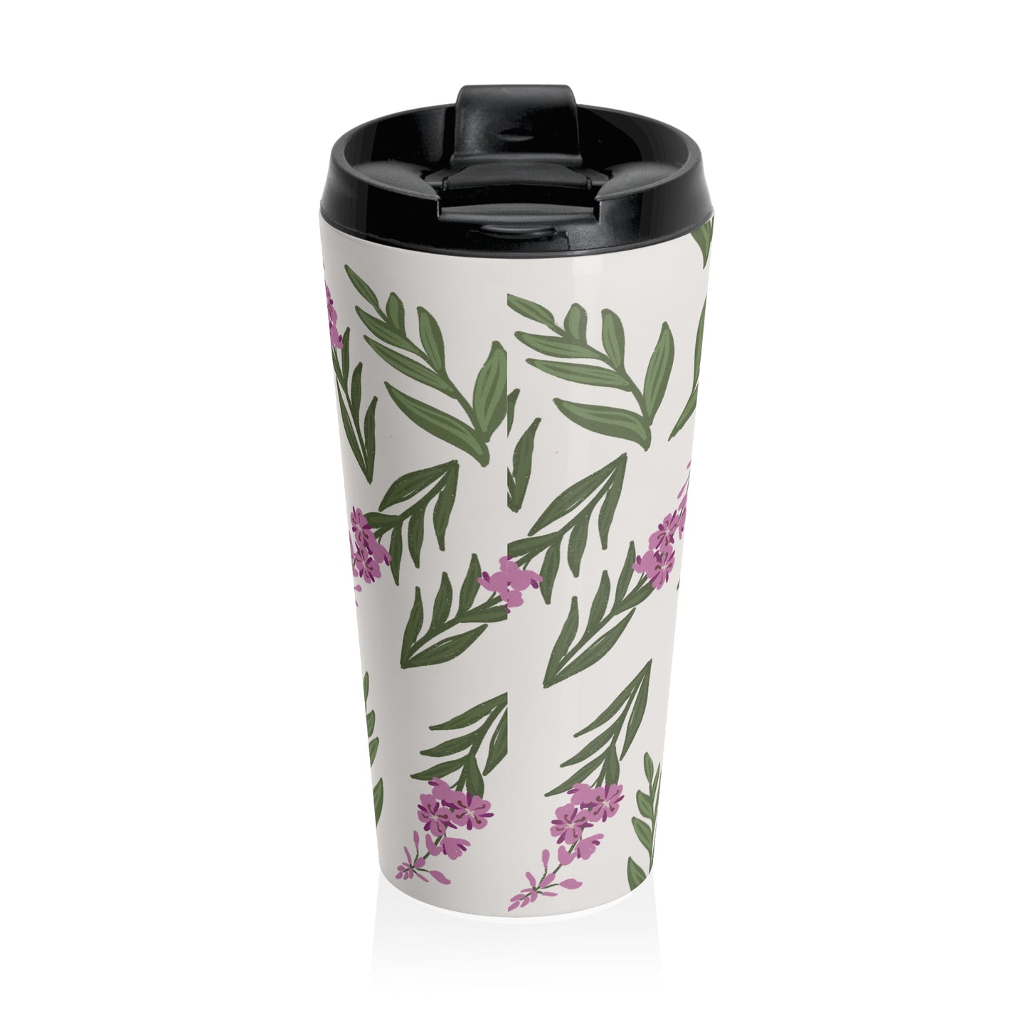 Alaskan Watercolor Fireweed, Stainless Steel Travel Mug