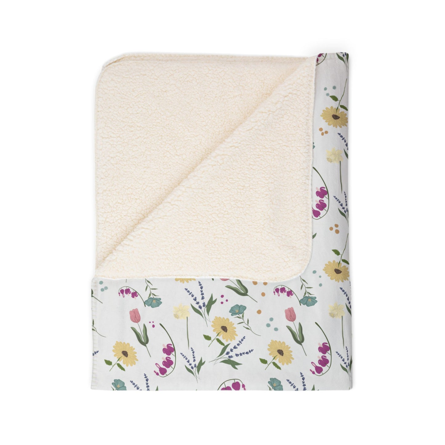 Sherpa Blanket - Bleeding Hearts Design
