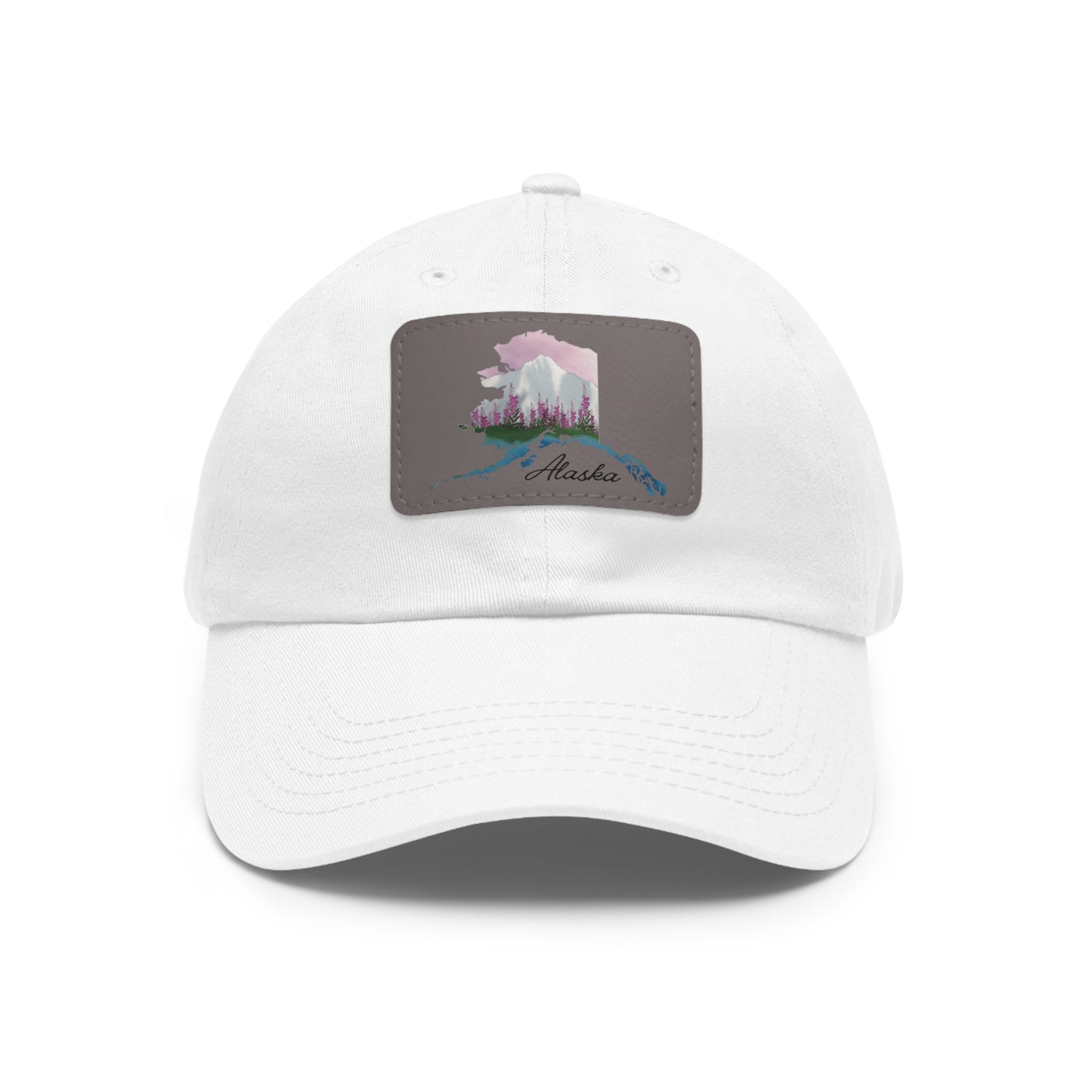 Dad Hat with Leather Patch (Rectangle)