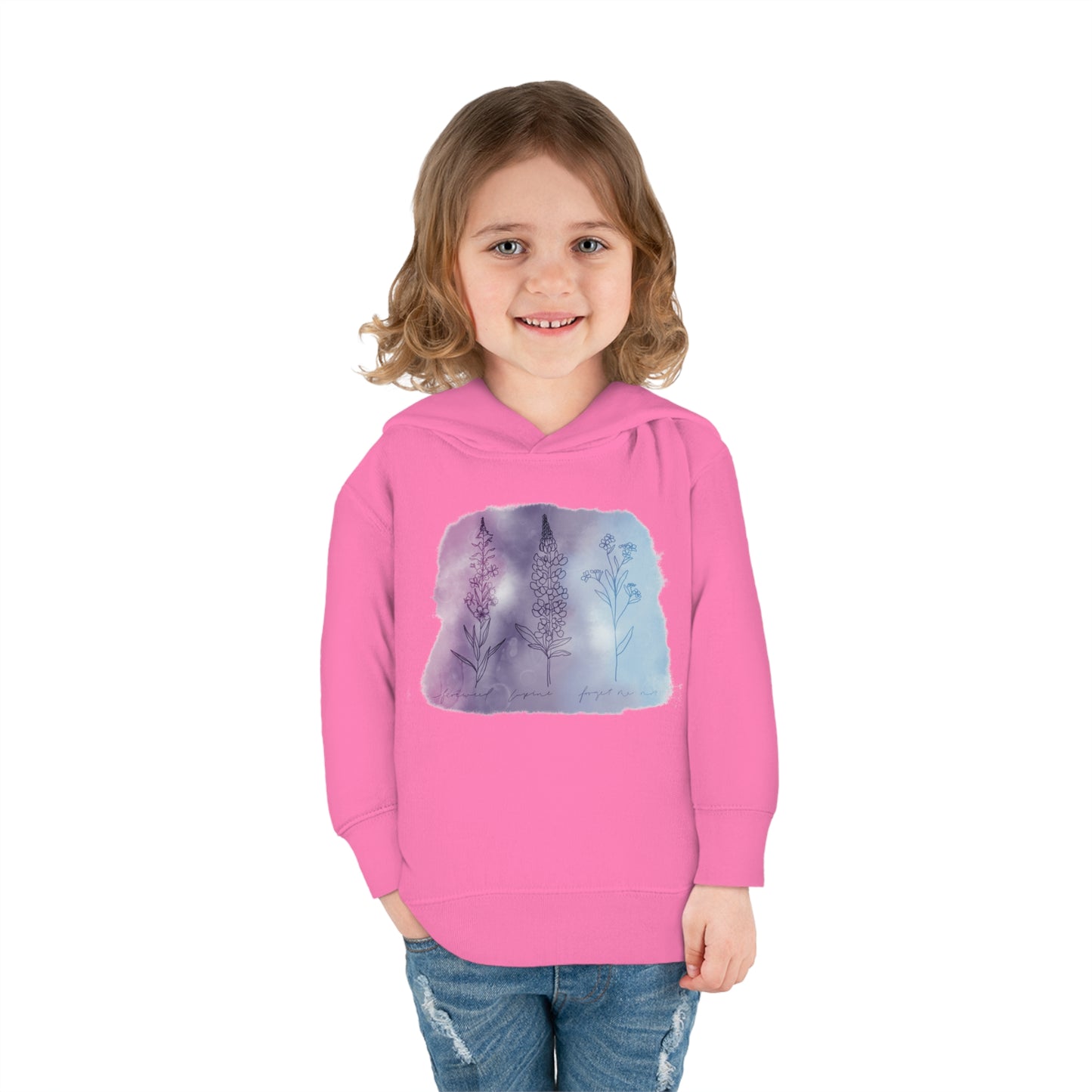 Alaskan wildflower Toddler Pullover Fleece Hoodie