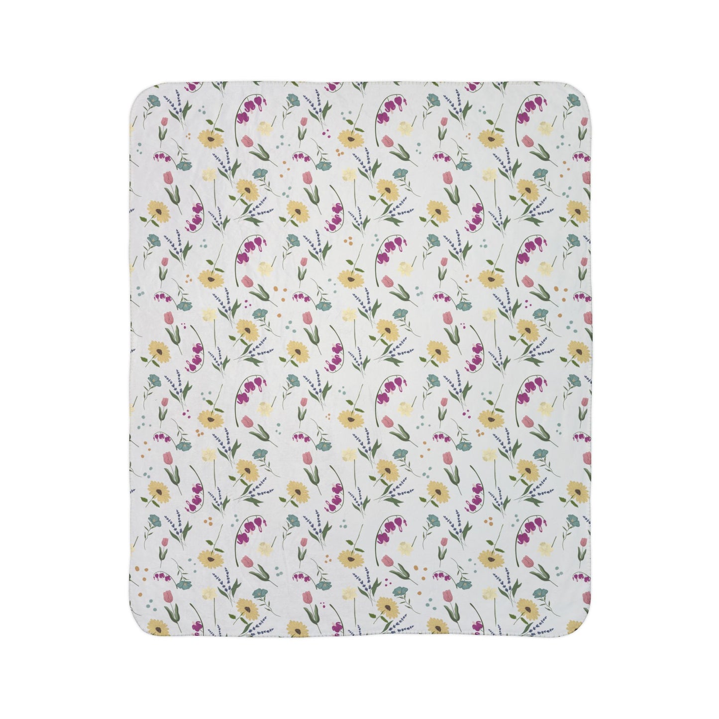 Sherpa Blanket - Bleeding Hearts Design