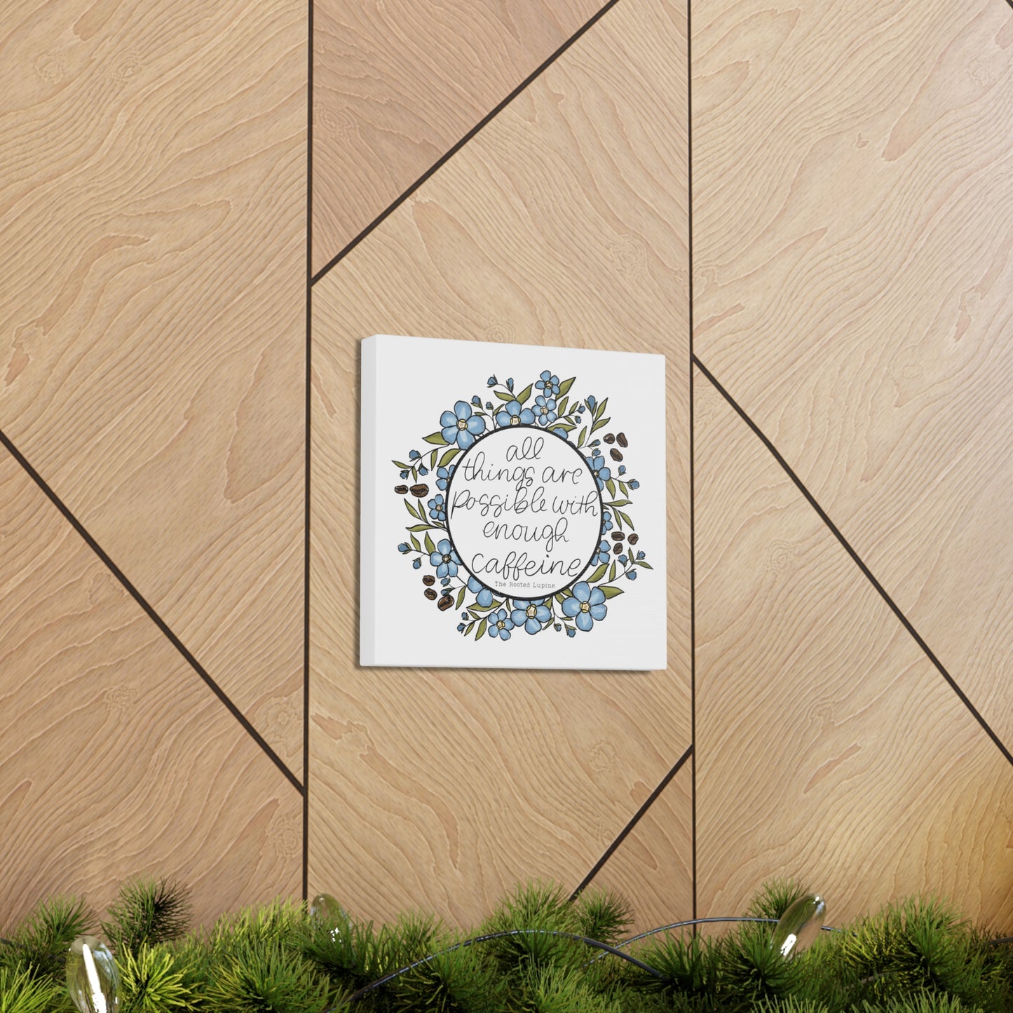 Forget Me Not Caffeine Canvas Wall Art