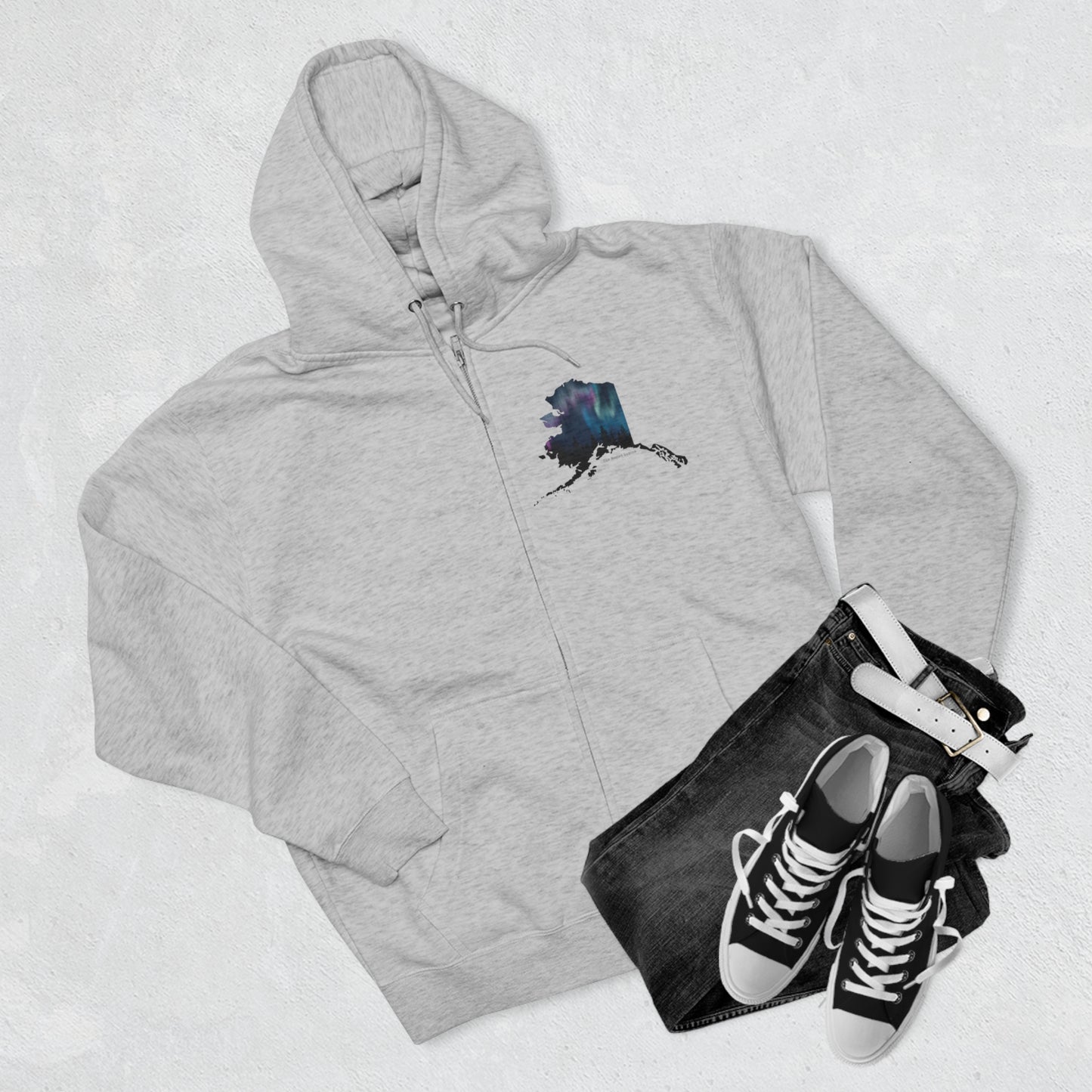 Northern lights state zip up