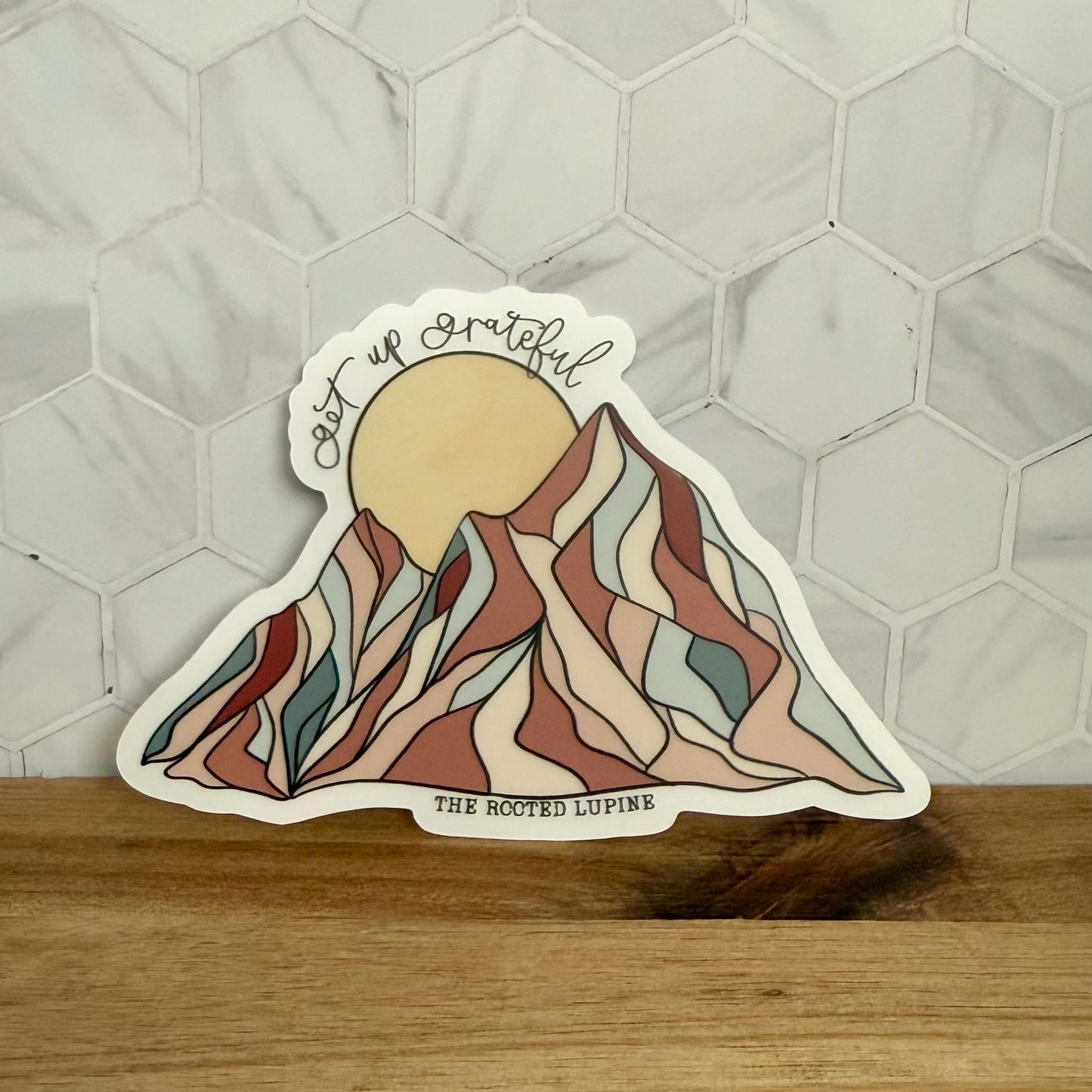 Get up grateful sticker