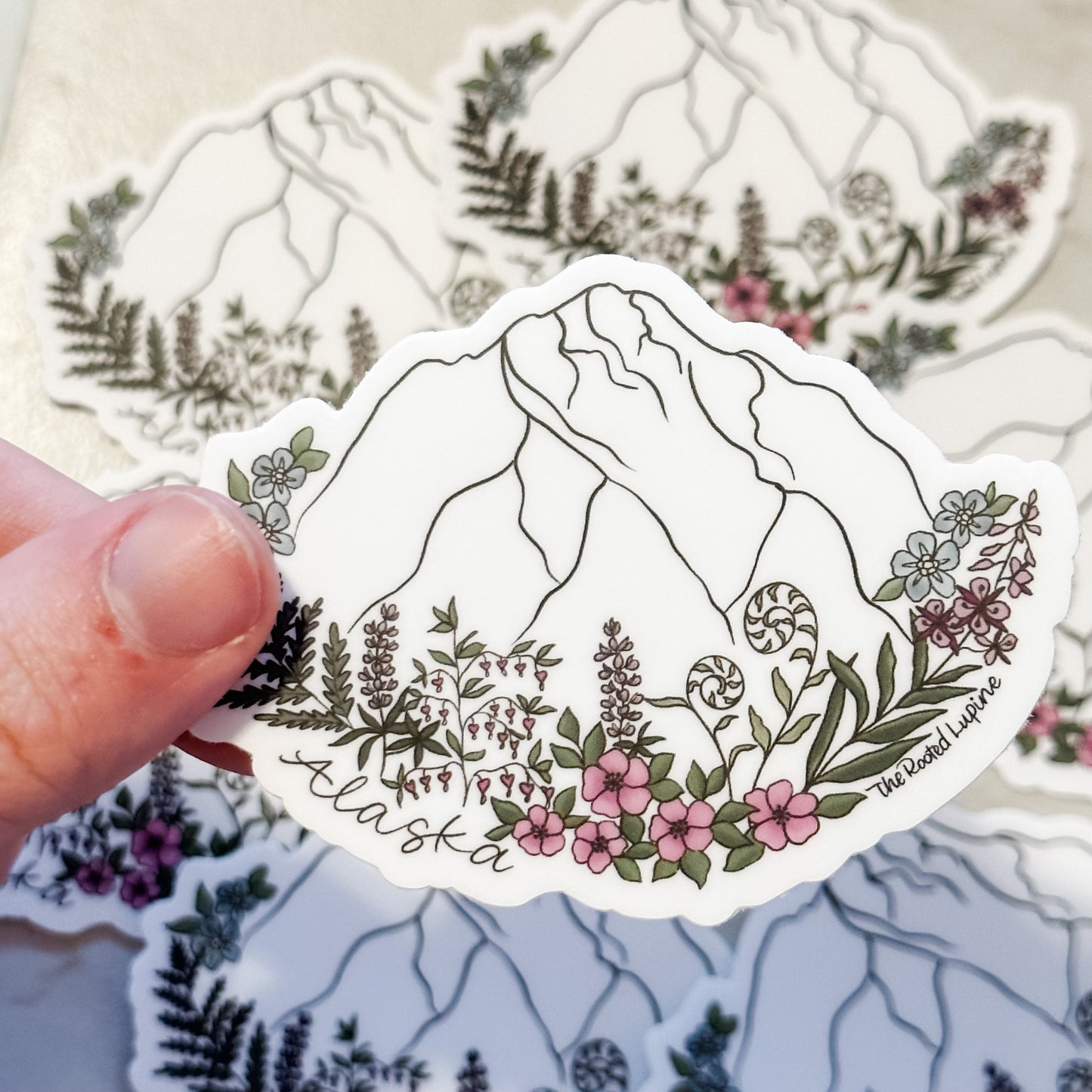 Alaska Mountain Sticker