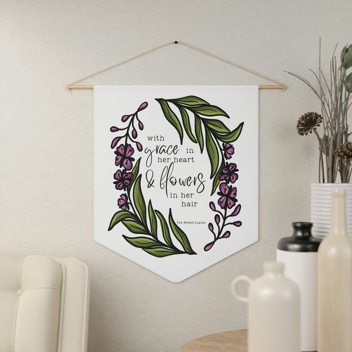 Fireweed Flowers Encouragement Pennant