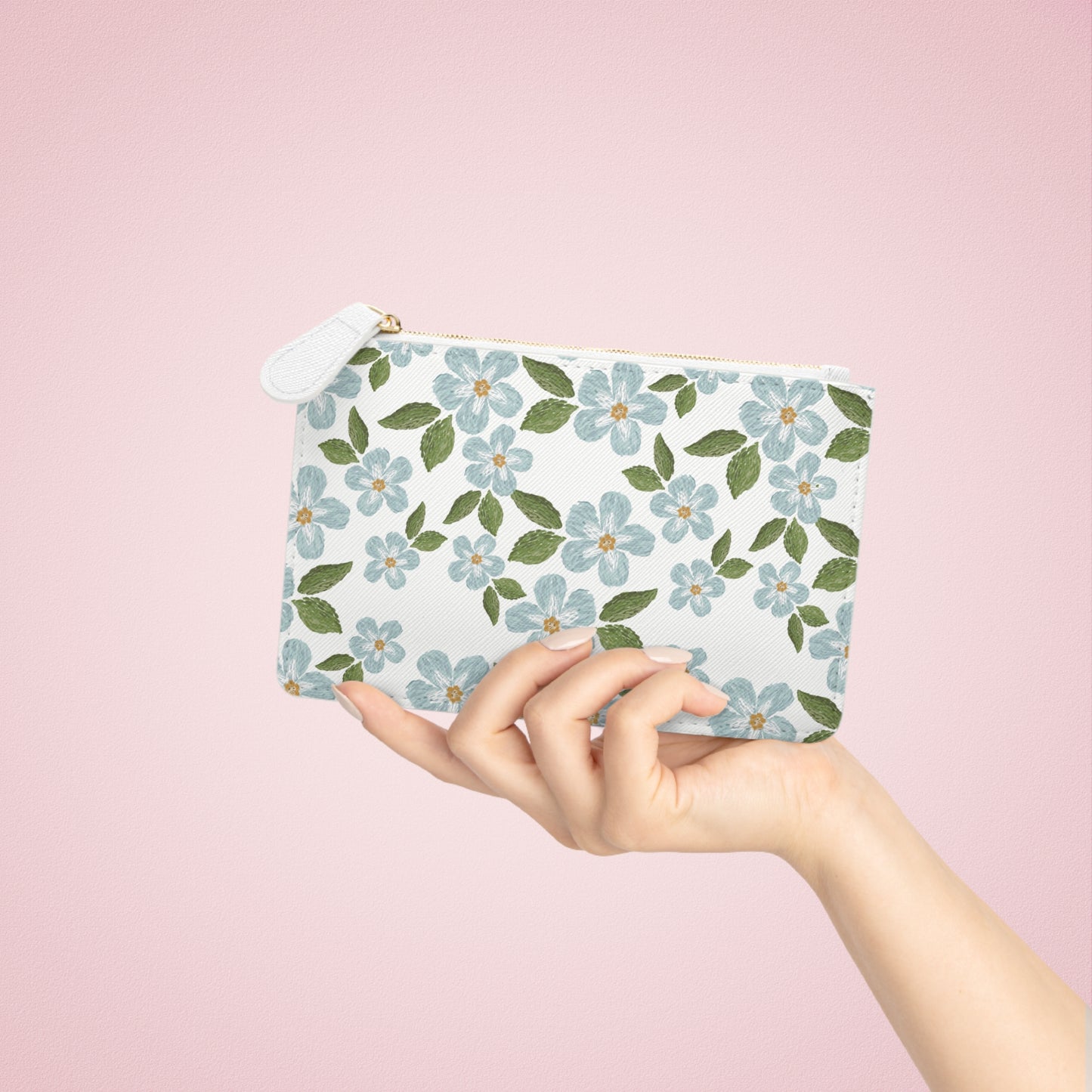 "Embroidery" Forget Me Not Clutch