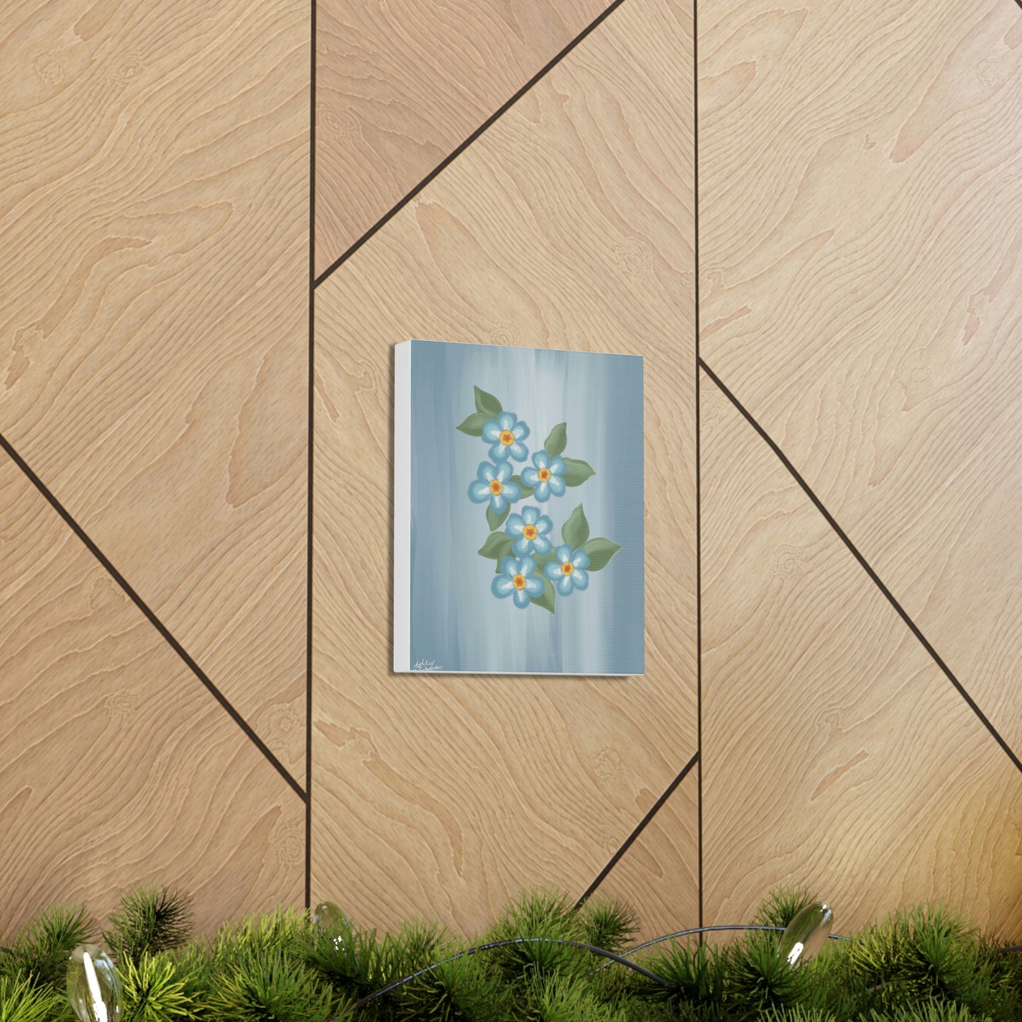Forget Me Not Wildflower Canvas Wrap