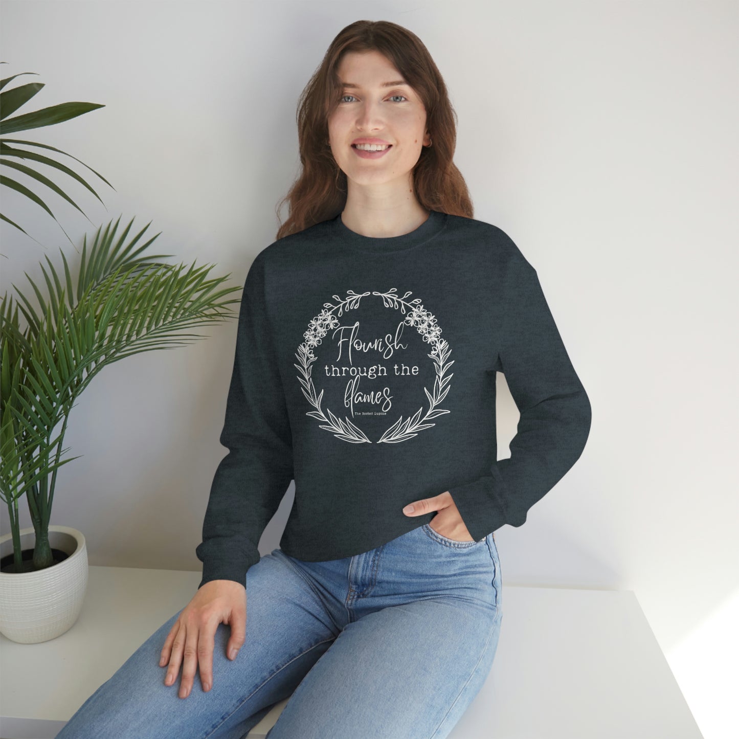 Flourish through flames, Crewneck