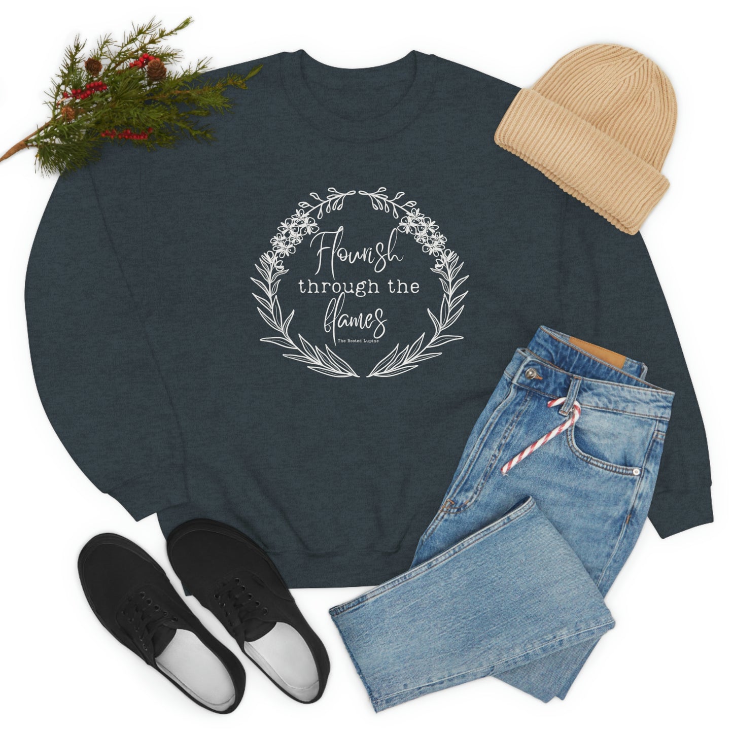 Flourish through flames, Crewneck