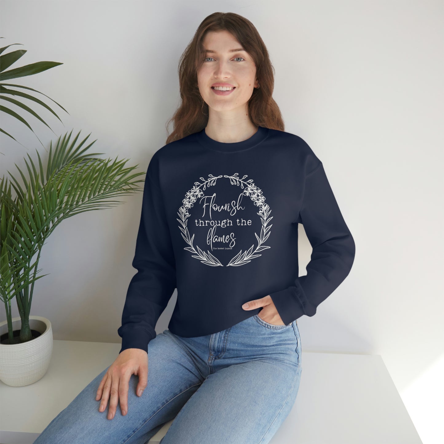 Flourish through flames, Crewneck