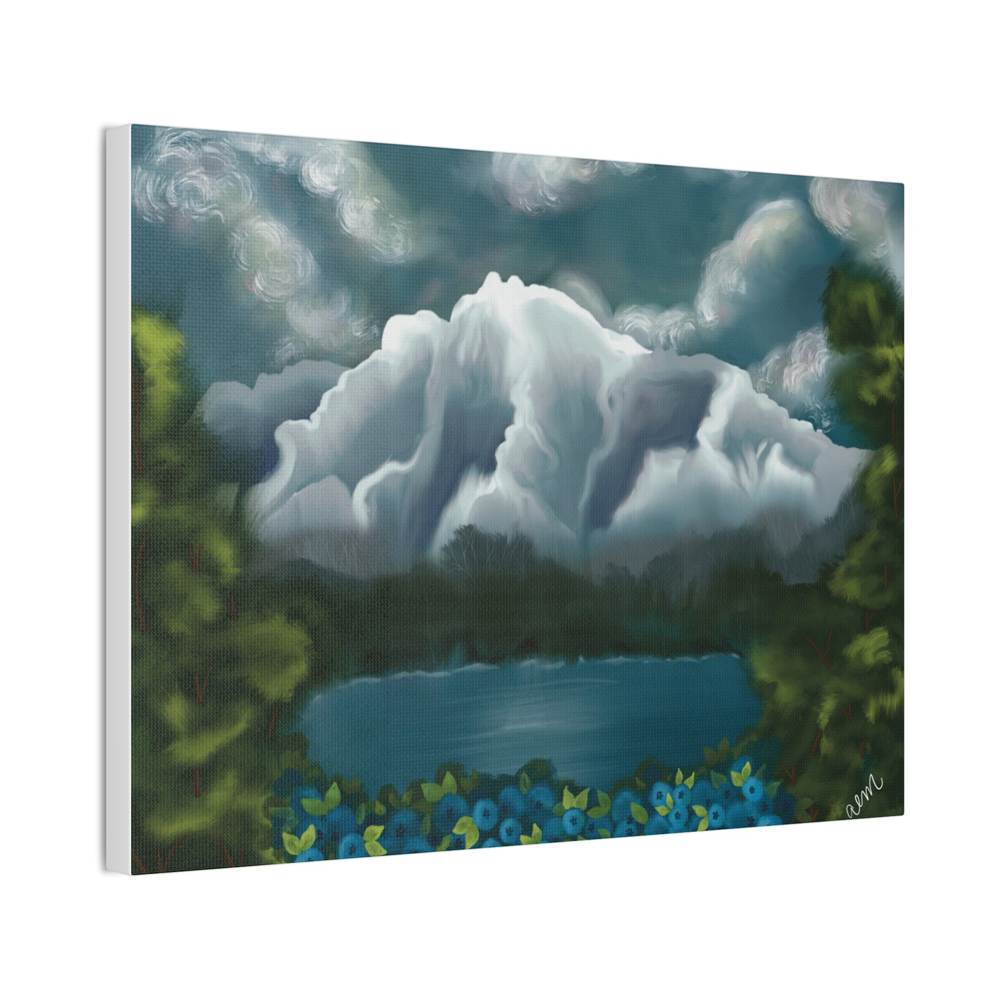 Canvas Print - Pioneer Peak Acrylic Painting