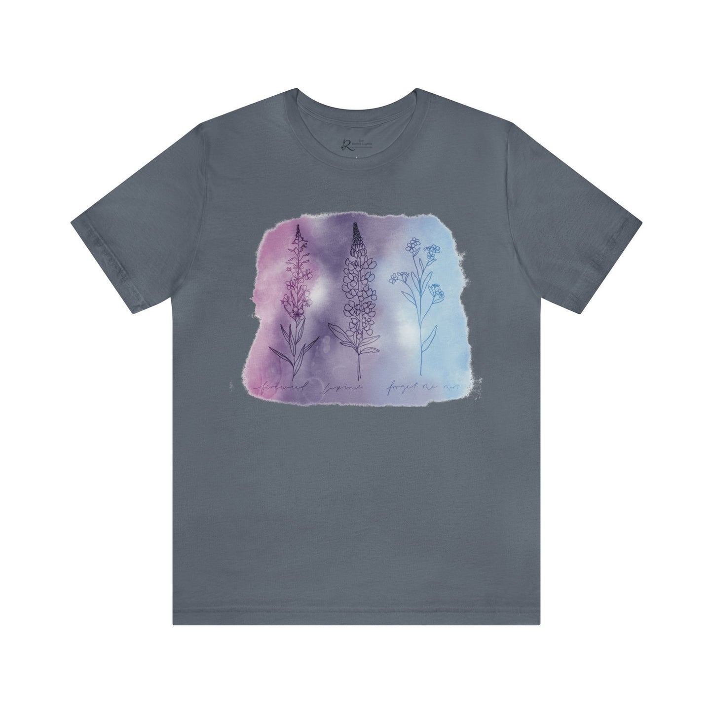 Watercolor Alaskan flowers Short Sleeve Tee