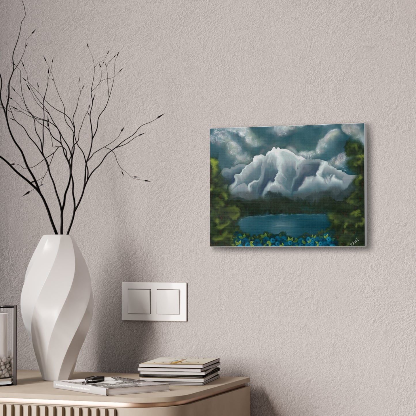Canvas Print - Pioneer Peak Acrylic Painting