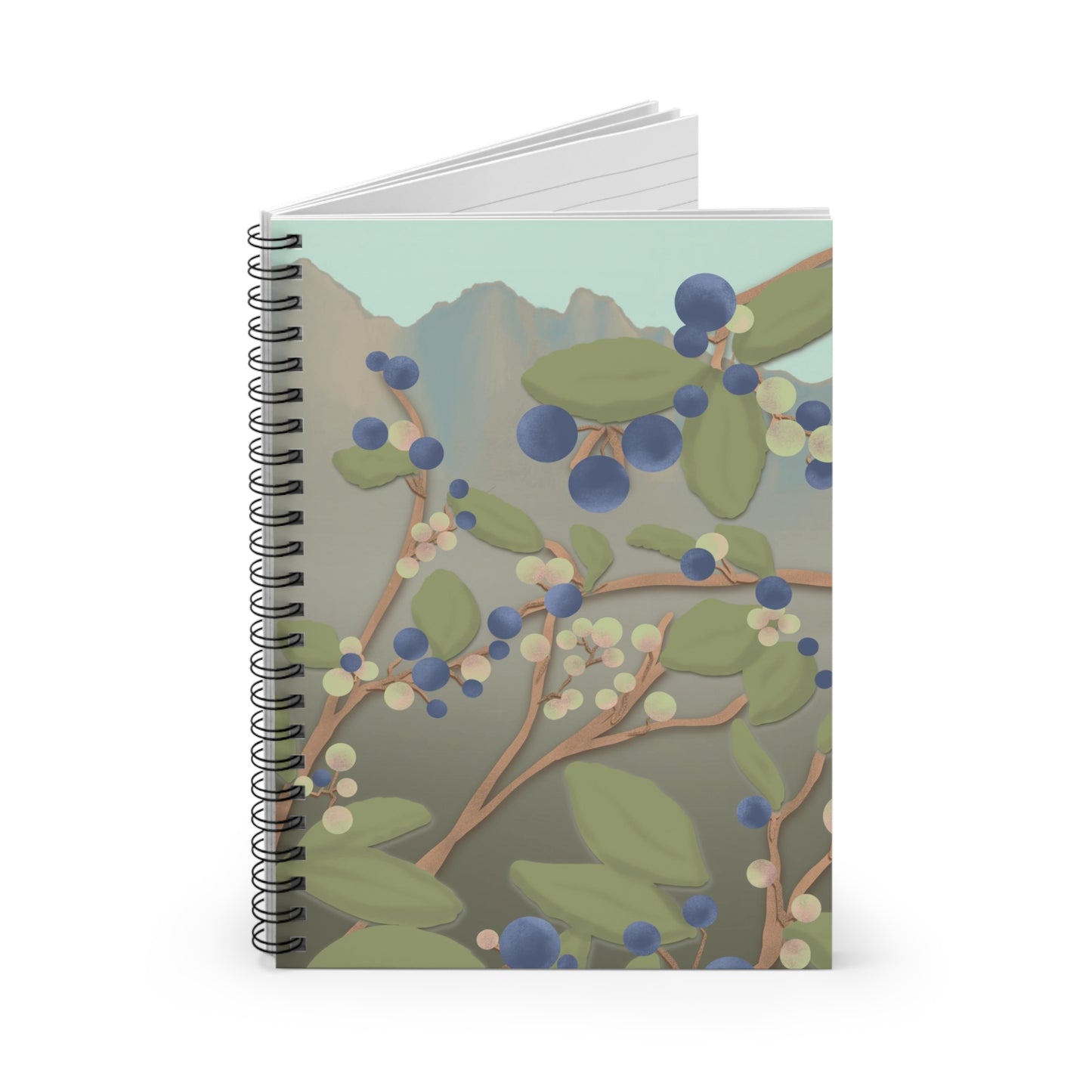 Blueberry Field Notebook - Ruled Line
