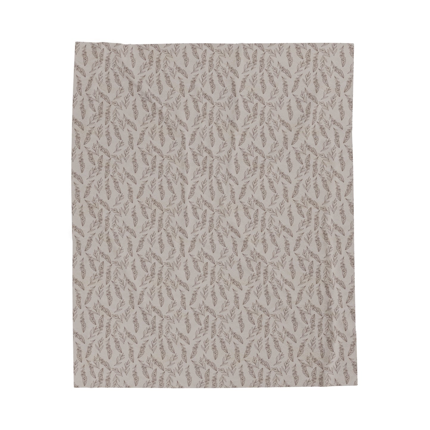 Fireweed Pattern, Velveteen Plush Blanket